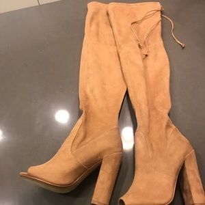 Steve Madden Nude Knee High Boots